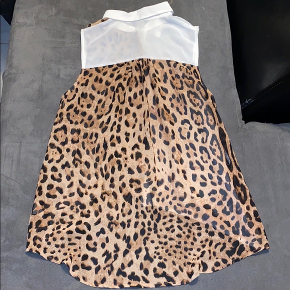 Half white, half cheetah top - Picture 3 of 4